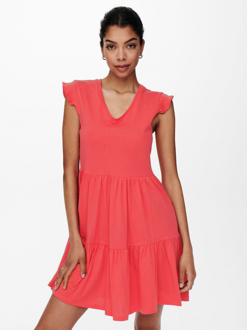 Vestit de dona Only May, model 15226992, vermell - 3 - La Casa Dels Pantalons