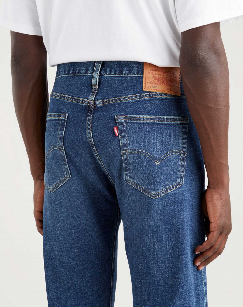Pantalons texans d'home Levi's 501 regular, model 00501-3289, blau mig - 3 - La Casa Dels Pantalons