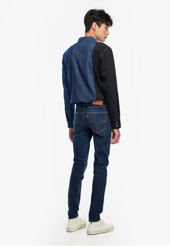 Pantalons texans d'home Levi's skinny taper, model 84558-0128, blau fosc - 2 - La Casa Dels Pantalons