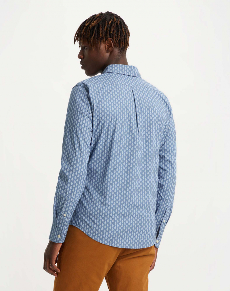 Camisa d'home de màniga llarga Dockers, model A1114-0053, blava - 2 - La Casa Dels Pantalons