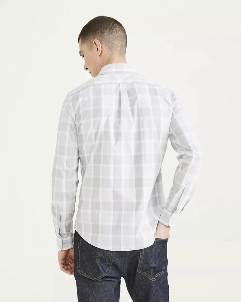 Camisa d'home de màniga llarga Dockers, model A1114-0030, de quadres grisos - 2 - La Casa Dels Pantalons