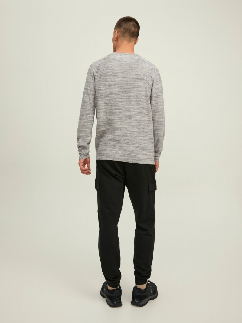 Jersei d'home de coll rodó Jack & Jones Berg, model 12215462, gris jaspiat - 2 - La Casa Dels Pantalons