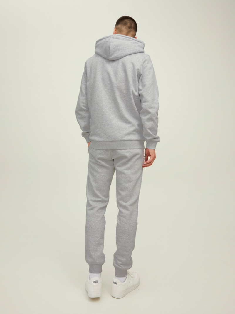 Dessuadora d'home amb caputxa i cremallera Jack & Jones Berg, model 12215381, gris - 2 - La Casa Dels Pantalons