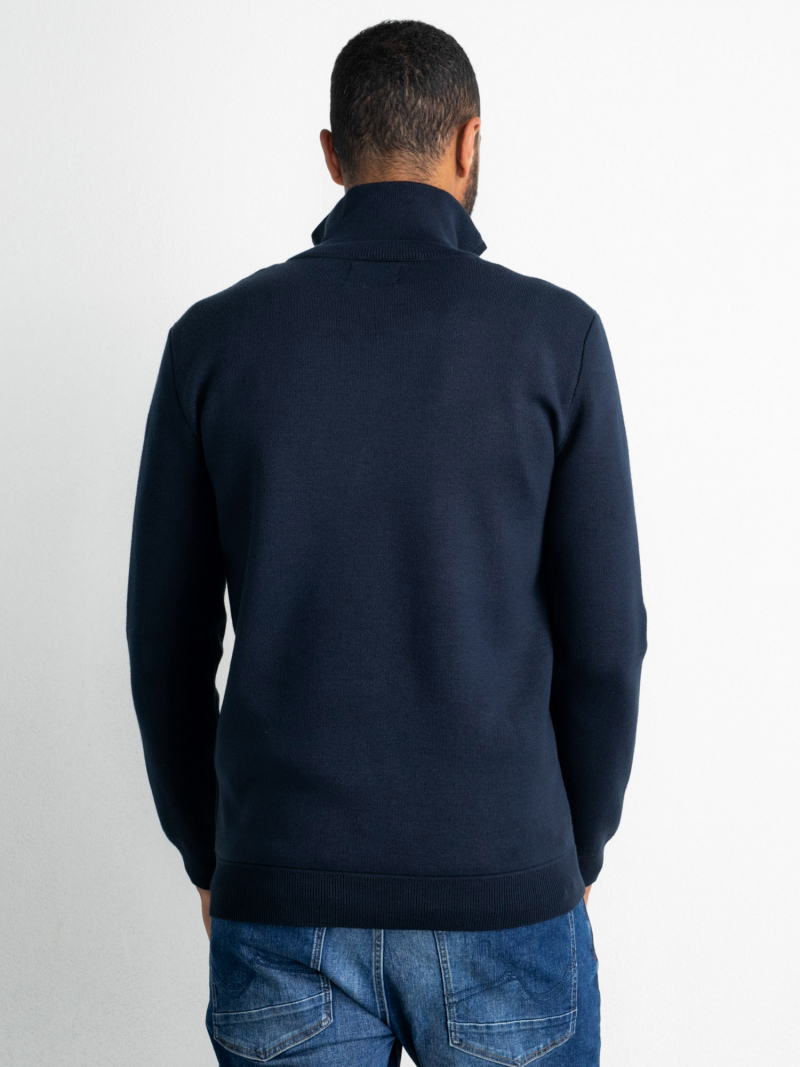 Jersei d'home de coll alt amb cremallera Petrol, model KWC208/5107, blau - 2 - La Casa Dels Pantalons