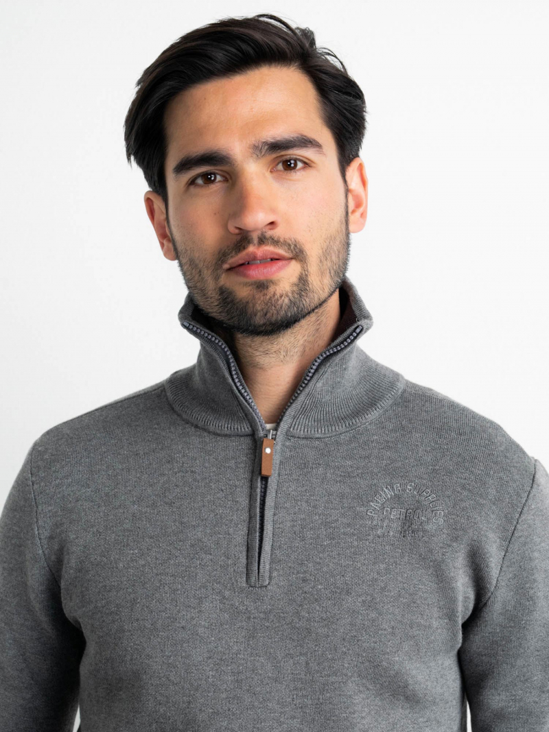 Jersei d'home de coll alt amb cremallera Petrol, model KWC208/9046, gris - 2 - La Casa Dels Pantalons
