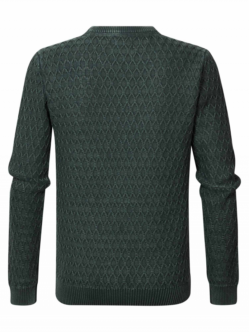 Jersey de hombre de cuello redondo Petrol, modelo KWR235/6143, verde - 2 - La Casa Dels Pantalons