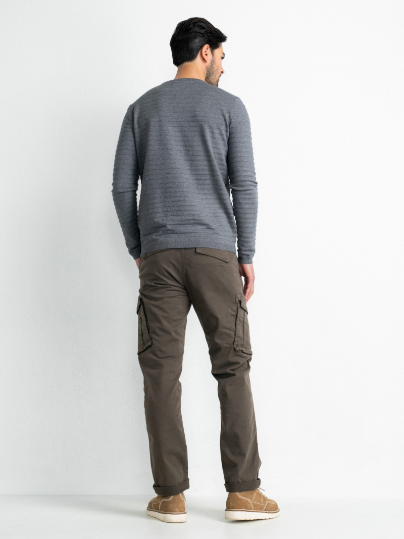 Pantalons cargo d'home Petrol tapered fit, model TRO587/7114, marrons - 2 - La Casa Dels Pantalons
