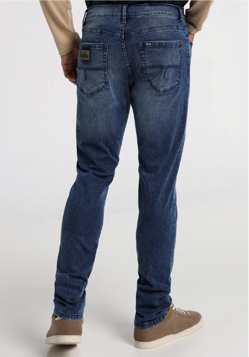 Pantalons texans d'home Lois Robin comfort slim, model 10191/955, blau mig - 2 - La Casa Dels Pantalons