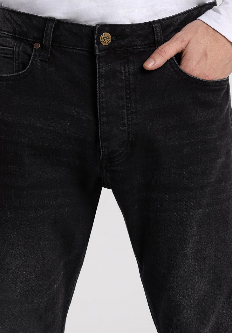 Pantalones vaqueros de hombre Lois Billy slim, modelo 10192/996, negros - 2 - La Casa Dels Pantalons