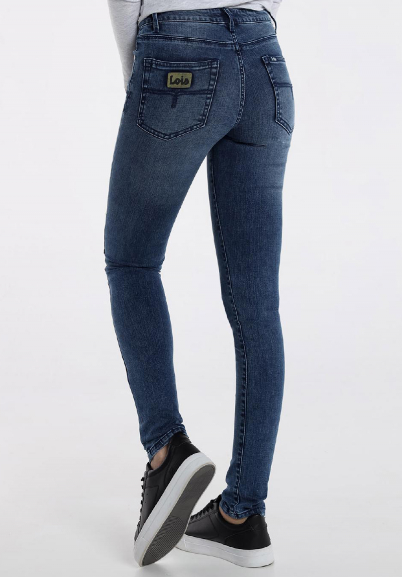 Pantalones vaqueros de mujer Lois Lucy skinny, modelo 20106/955, lavados a la piedra - 3 - La Casa Dels Pantalons