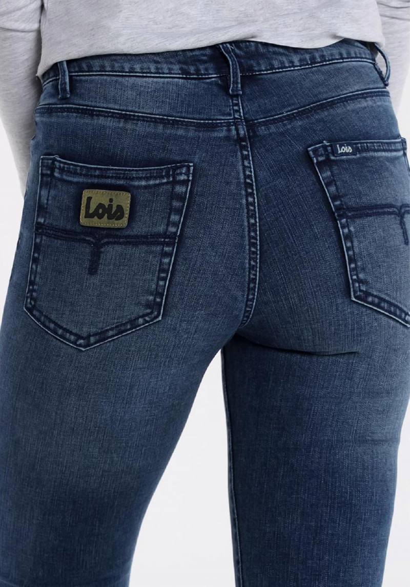 Pantalones vaqueros de mujer Lois Lucy skinny, modelo 20106/955, lavados a la piedra - 2 - La Casa Dels Pantalons