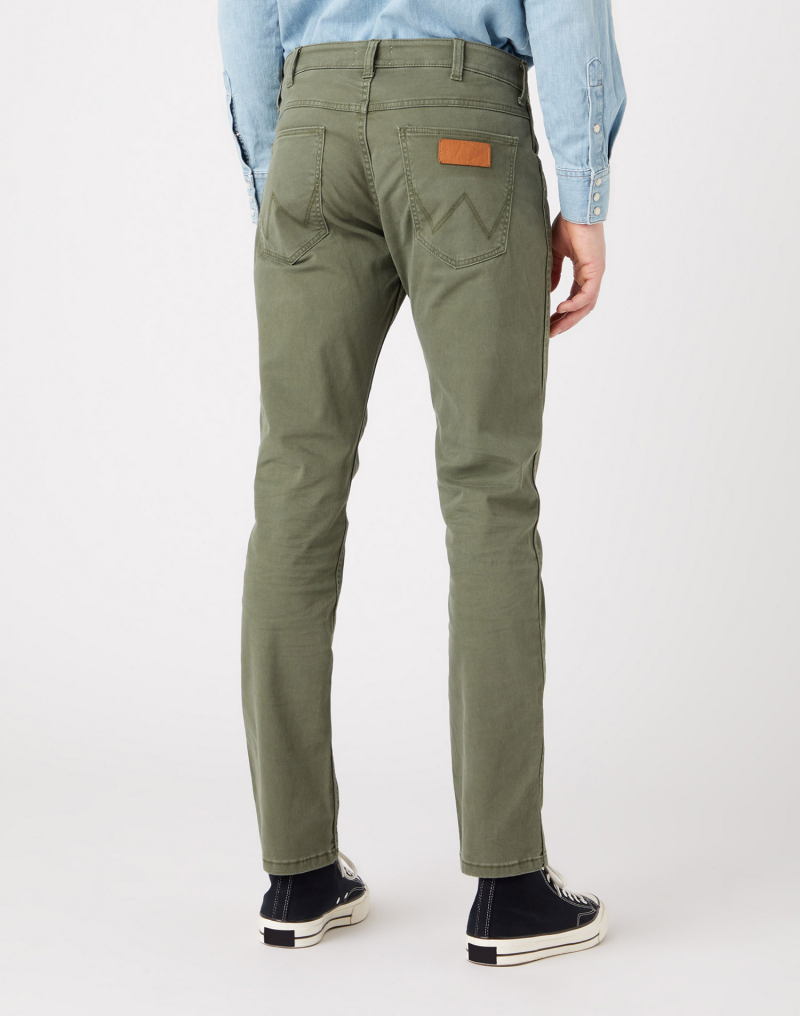 Pantalons texans de gavardina d'hivern d'home Wrangler Greensboro slim, W15Q71G40, caqui - 2 - La Casa Dels Pantalons