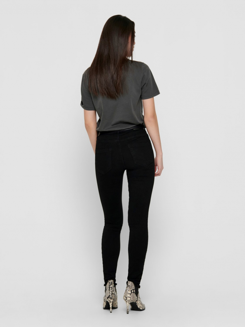 Pantalons texans de dona Only Blush mid waist skinny, model 15167313, negres - 2 - La Casa Dels Pantalons