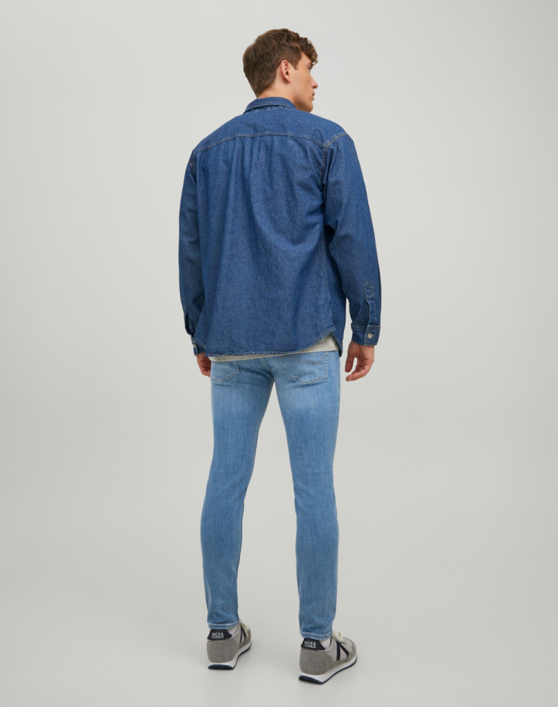 Pantalons texans d'home Jack&Jones Liam skinny, model 12224986, blau clar - 2 - La Casa Dels Pantalons