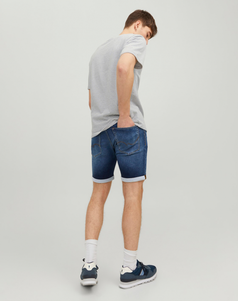 Bermudes d'home Jack&Jones Rick, model 12223677, blau mig - 3 - La Casa Dels Pantalons