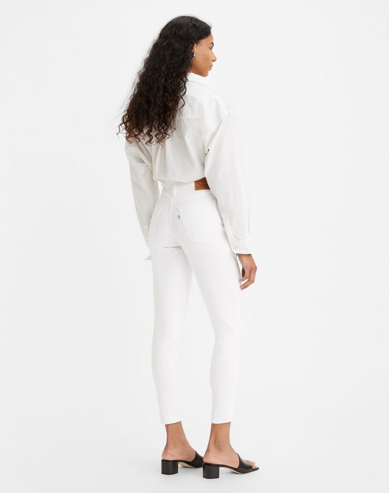 Pantalones vaqueros de mujer Levi's 721 high rise skinny, modelo 18882-0058, blancos - 2 - La Casa Dels Pantalons