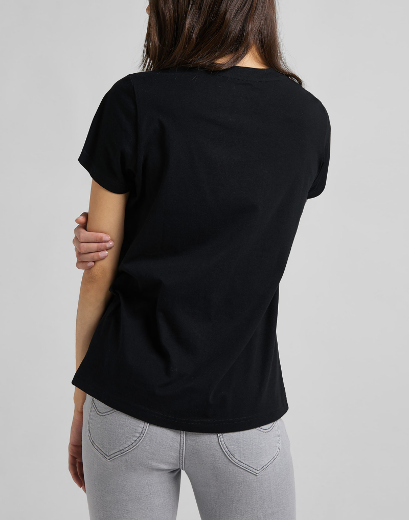 Camiseta de mujer de manga corta Lee, modelo L42UER01 112109467, negra - 3 - La Casa Dels Pantalons