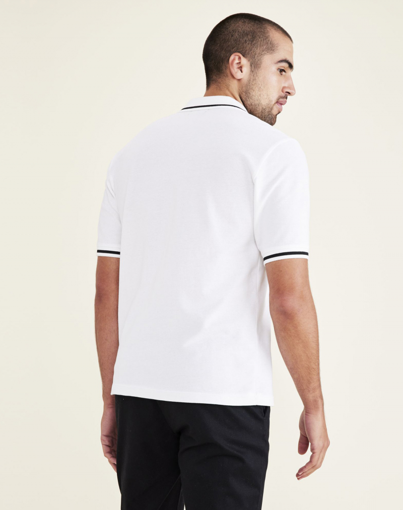 Polo de hombre de manga corta Dockers, modelo A4766-0000, blanco - 3 - La Casa Dels Pantalons
