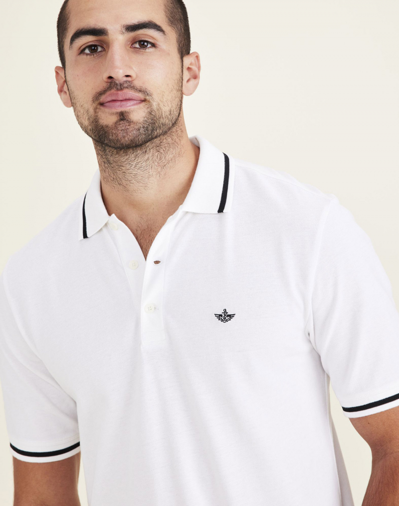 Polo de hombre de manga corta Dockers, modelo A4766-0000, blanco - 2 - La Casa Dels Pantalons