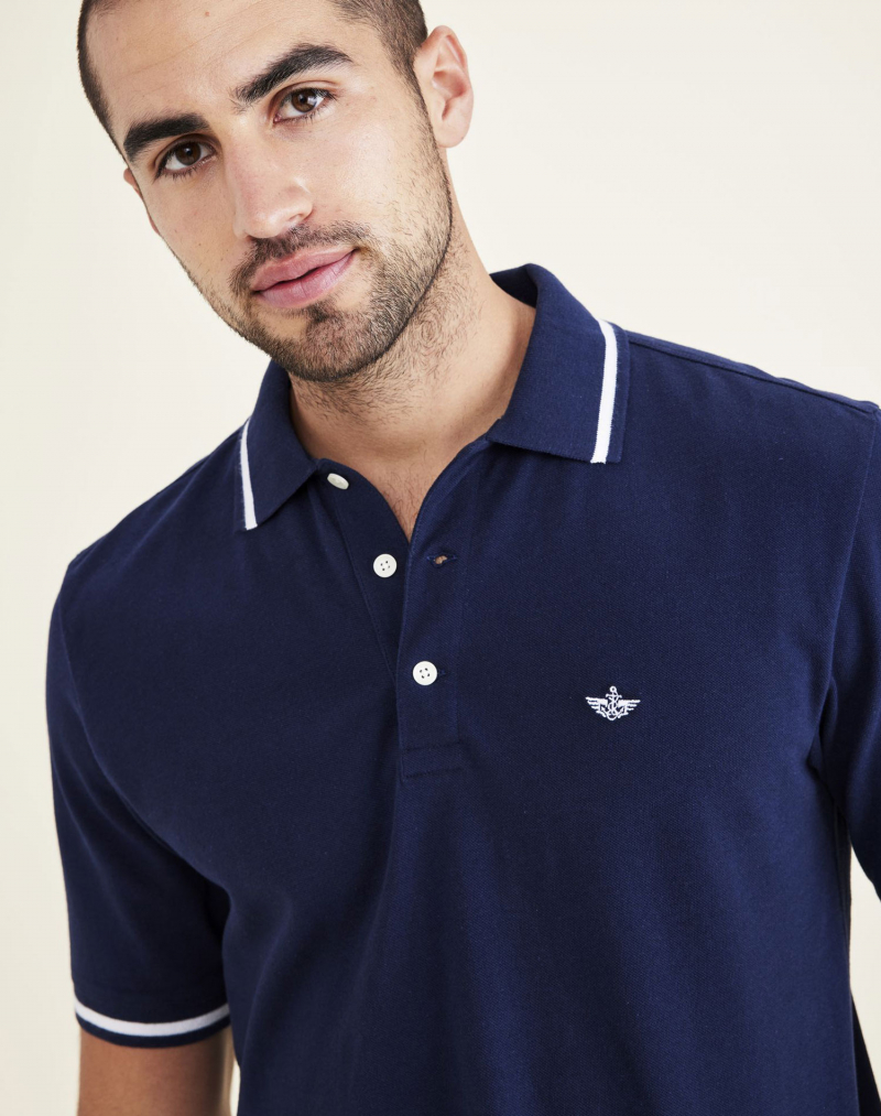 Polo d'home de màniga curta Dockers, model A4766-0001, blau marí - 3 - La Casa Dels Pantalons
