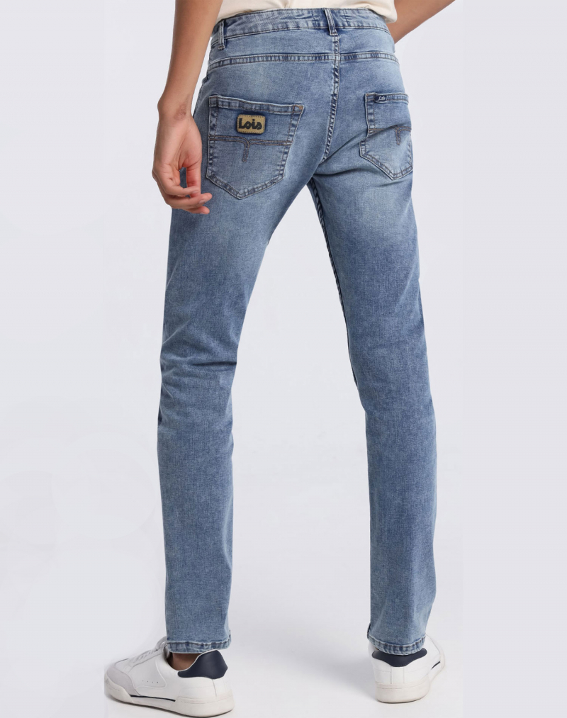 Pantalons texans d'home Lois Billy slim, model 10192/924, rentat a la pedra clar - 2 - La Casa Dels Pantalons