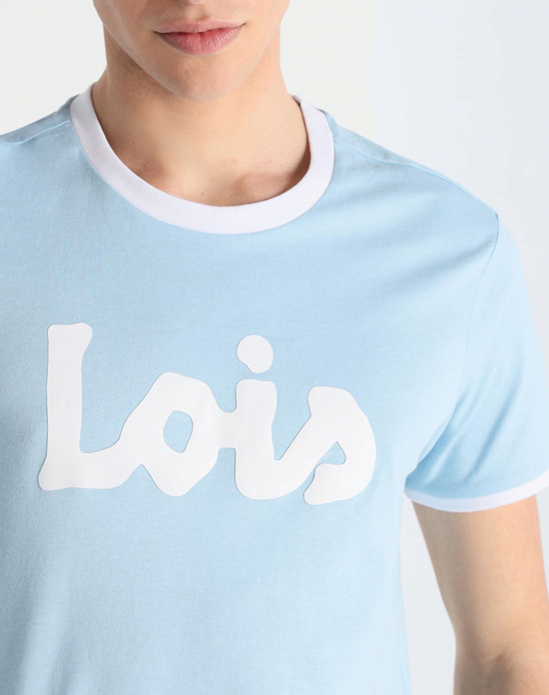 Samarreta d'home de màniga curta Lois, model 15685/460, blau clar - 3 - La Casa Dels Pantalons