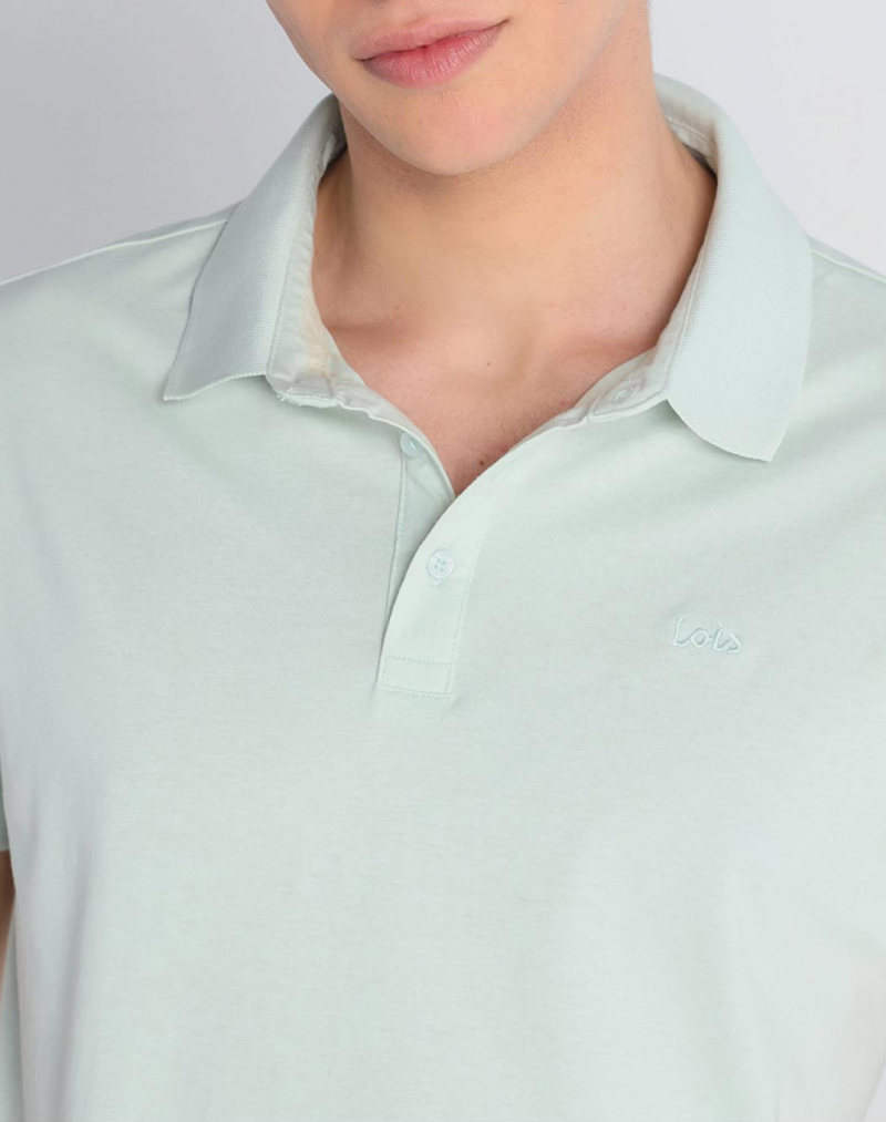 Polo de hombre de manga corta Lois, modelo 13063/471, verde claro - 3 - La Casa Dels Pantalons