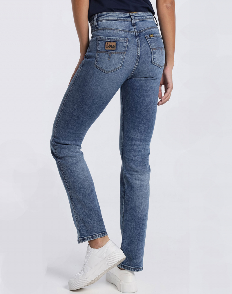 Pantalones vaqueros de mujer Lois Monic straight, modelo 20104/935, lavados a la piedra - 3 - La Casa Dels Pantalons