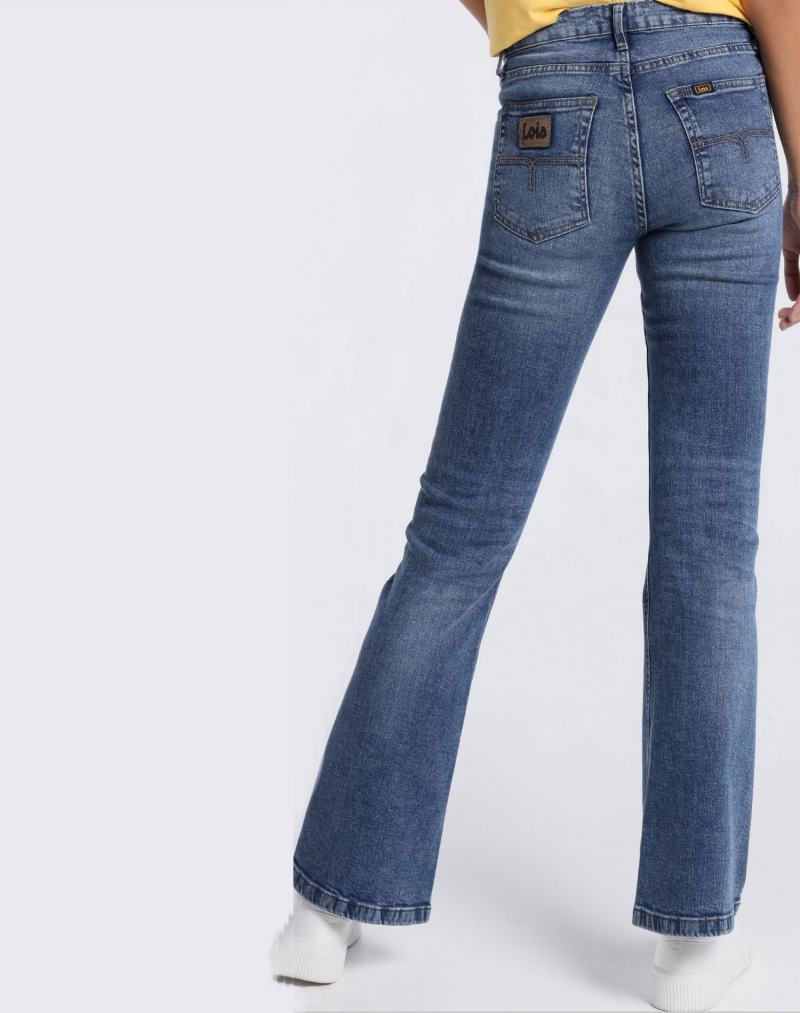 Pantalons texans de dona Lois Ágata flare, model 20142/935, rentat a la pedra - 3 - La Casa Dels Pantalons