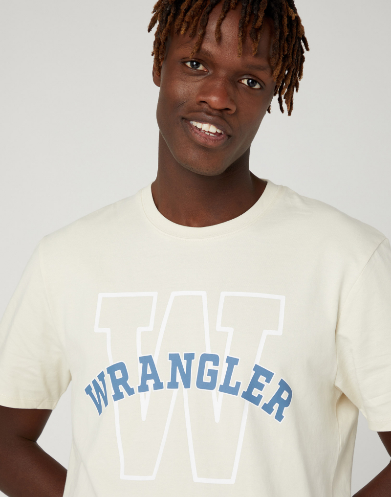 Camiseta de hombre de manga corta Wrangler, modelo W7CEEEC23 112334238, beige - 2 - La Casa Dels Pantalons