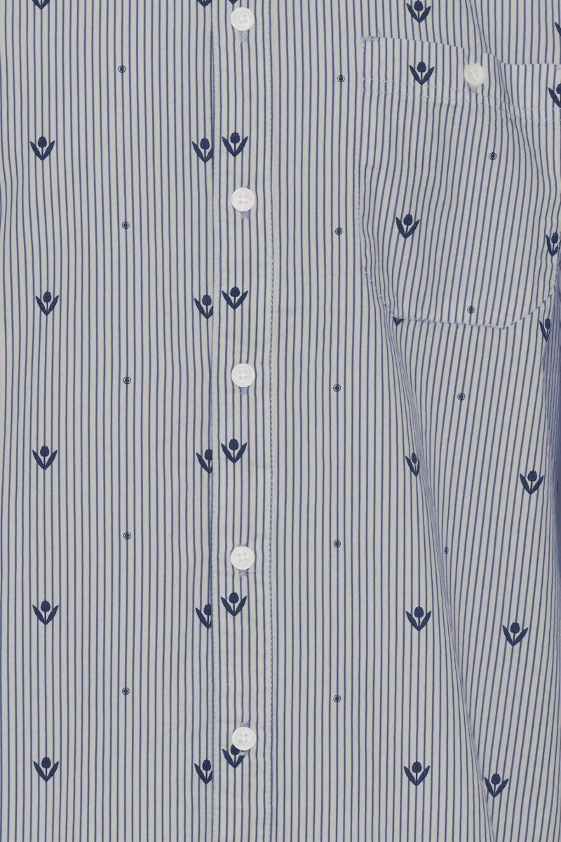 Camisa d'home de màniga llarga Blend, model 20715165/194039, blau estampada - 3 - La Casa Dels Pantalons