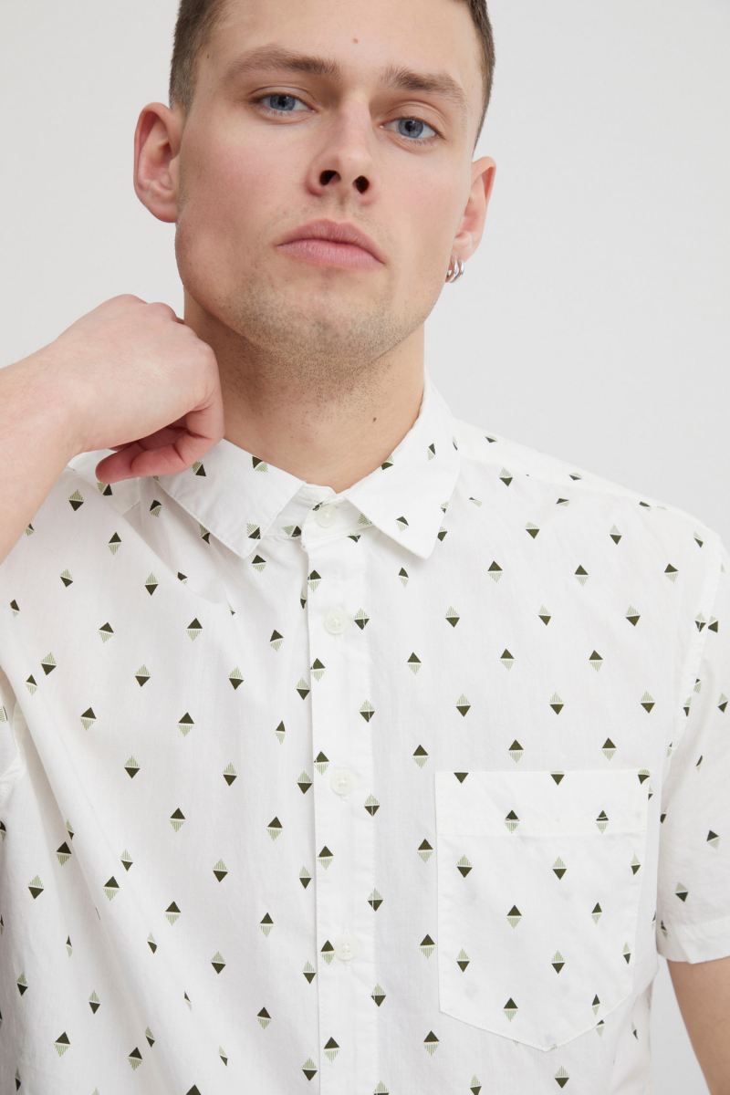 Camisa d'home de màniga curta Blend, model 20715739/110602, blanca - 3 - La Casa Dels Pantalons