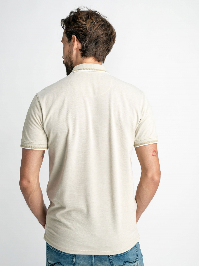 Polo de hombre de manga corta Petrol Industries, modelo POL924/6151, beige - 2 - La Casa Dels Pantalons