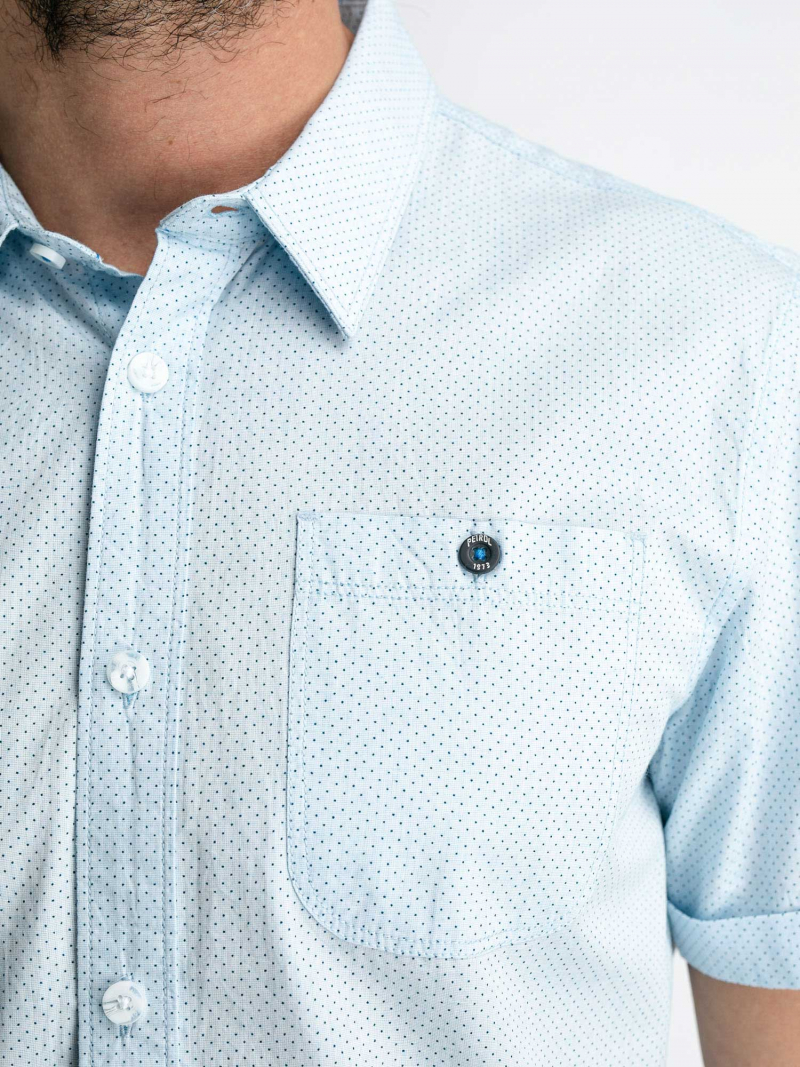 Camisa d'home de màniga curta Petrol Industries, model SIS428/5171, blava - 3 - La Casa Dels Pantalons