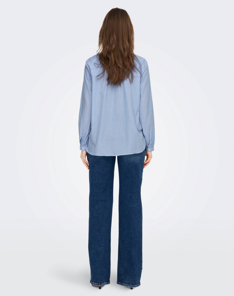 Camisa de dona de màniga llarga Only Kaia, model 15286160, blava - 2 - La Casa Dels Pantalons