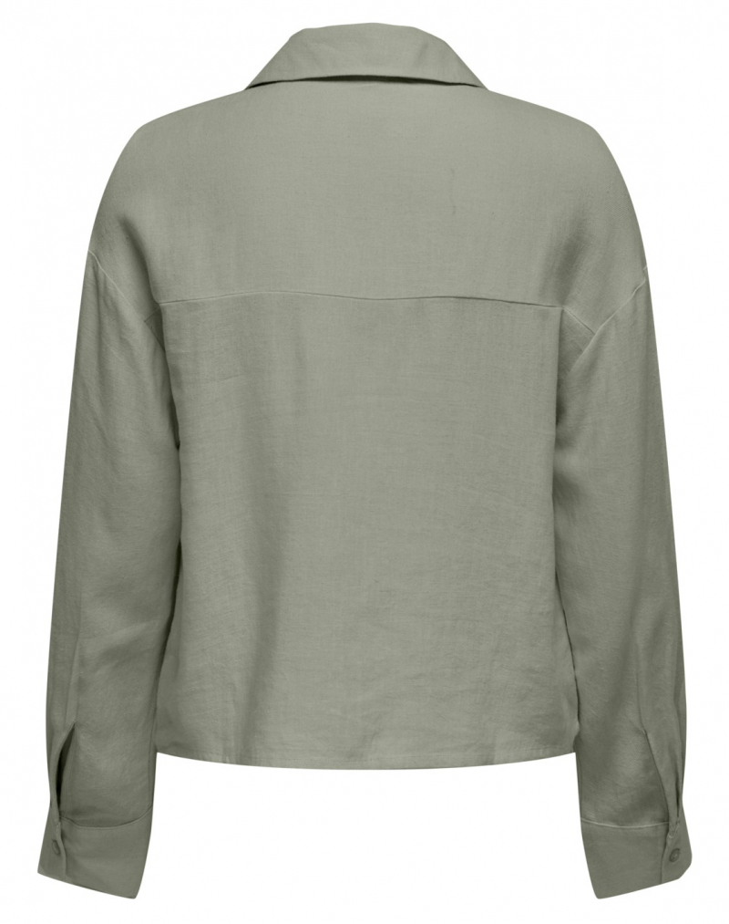 Camisa de mujer de manga larga Only Mimi, modelo 15291259, gris caqui - 2 - La Casa Dels Pantalons