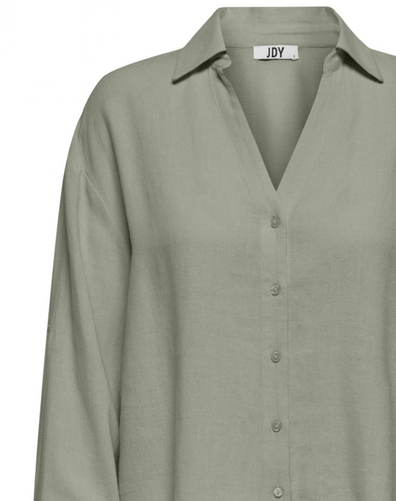 Camisa de dona dona de màniga llarga Only Mimi, model 15291259, gris caqui - 3 - La Casa Dels Pantalons