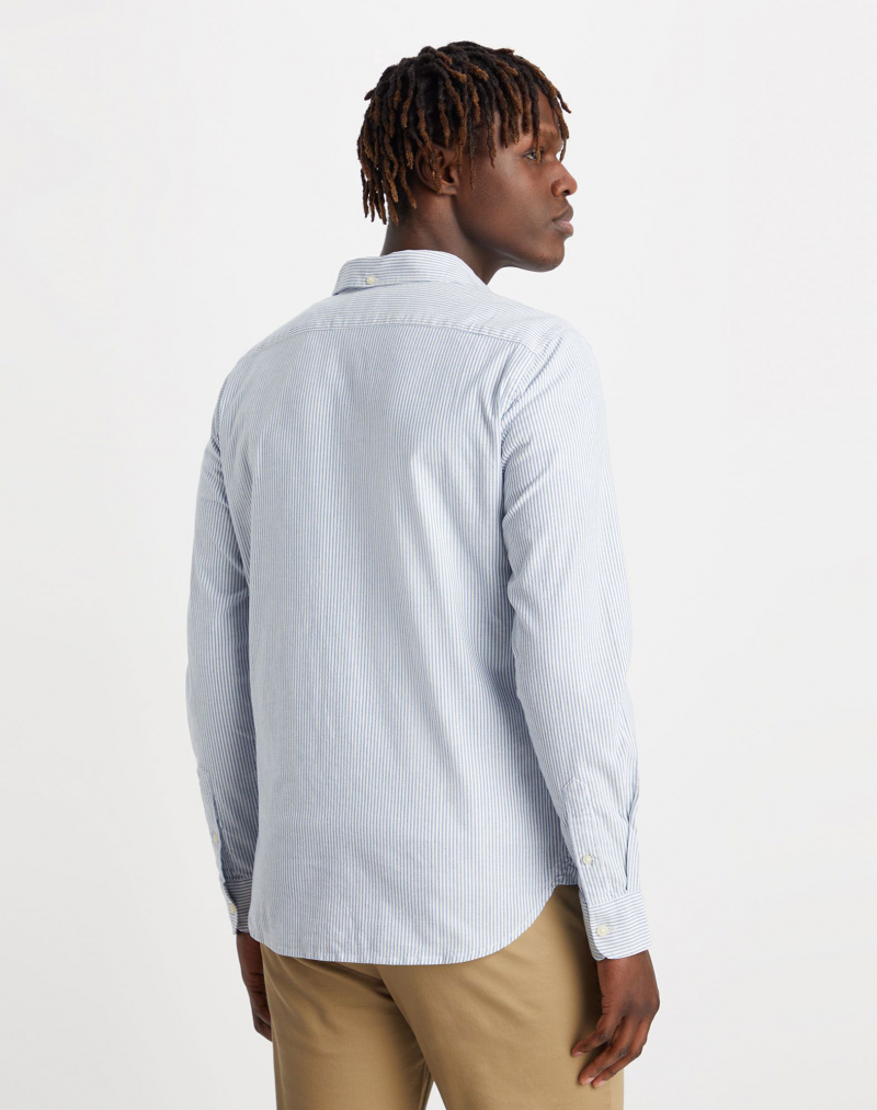 Camisa Oxford d'home de màniga llarga Dockers, model 29599-0004, de ratlles blaves - 3 - La Casa Dels Pantalons