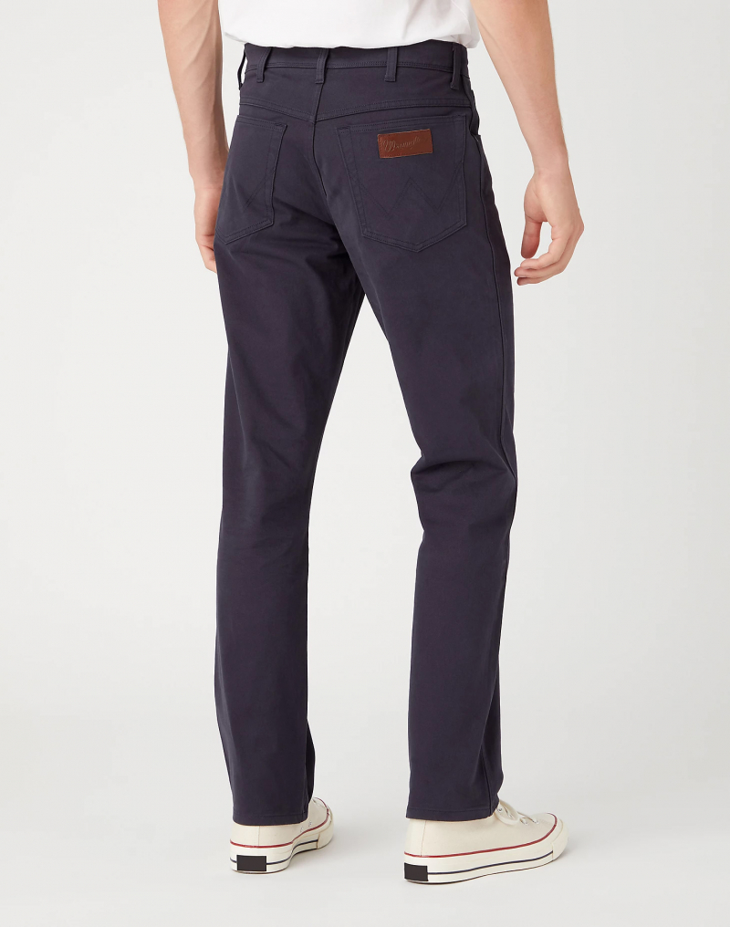 Pantalones vaqueros de gabardina de hombre Wrangler Texas slim W12S93XAE 112345462 azul - 3 - La Casa Dels Pantalons