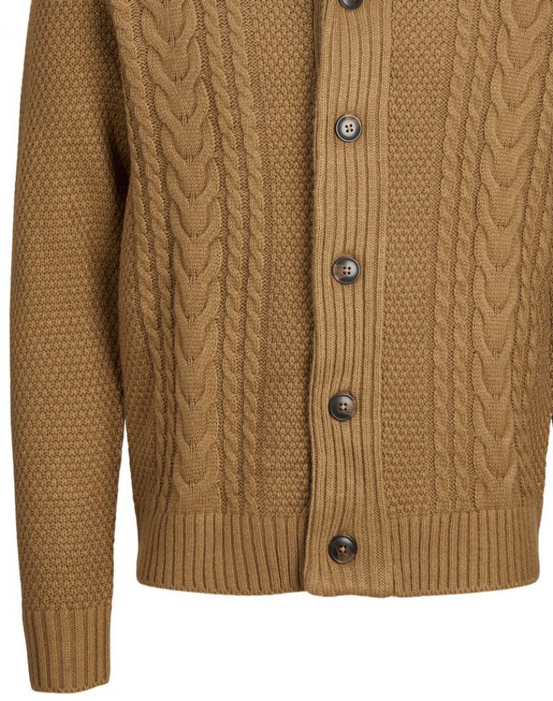 Càrdigan d'home Jack & Jones Craig, model 12236318, marró - 3 - La Casa Dels Pantalons