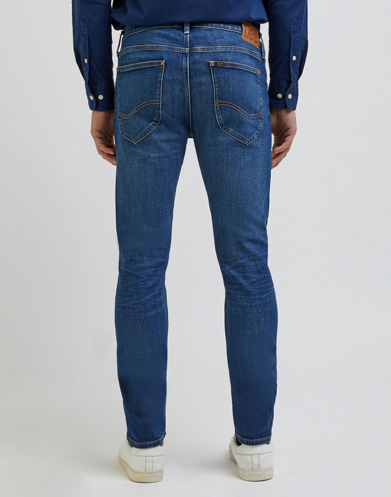 Pantalons texans d'home Lee Luke slim tapered, model L719AKA39 112342254, blau mig - 2 - La Casa Dels Pantalons