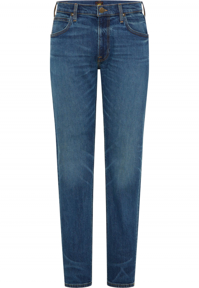 Pantalons texans d'home Lee Luke slim tapered, model L719AKA39 112342254, blau mig - 3 - La Casa Dels Pantalons