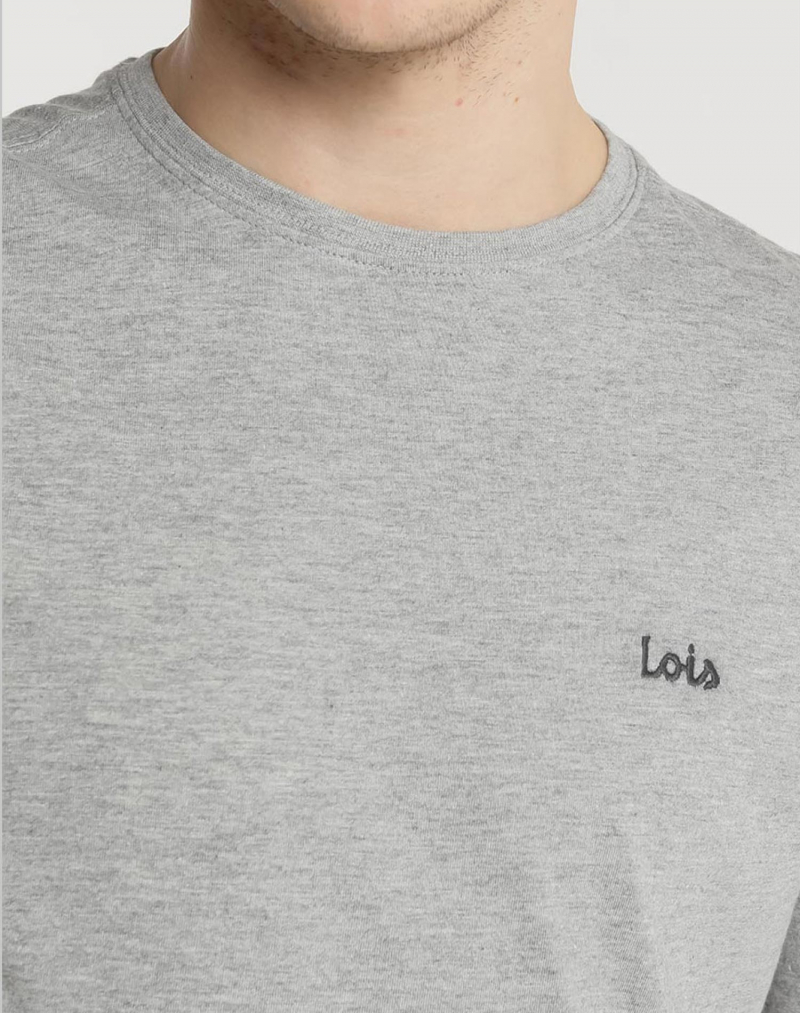 Camiseta de hombre de manga larga Lois, modelo 18415/490, gris - 2 - La Casa Dels Pantalons