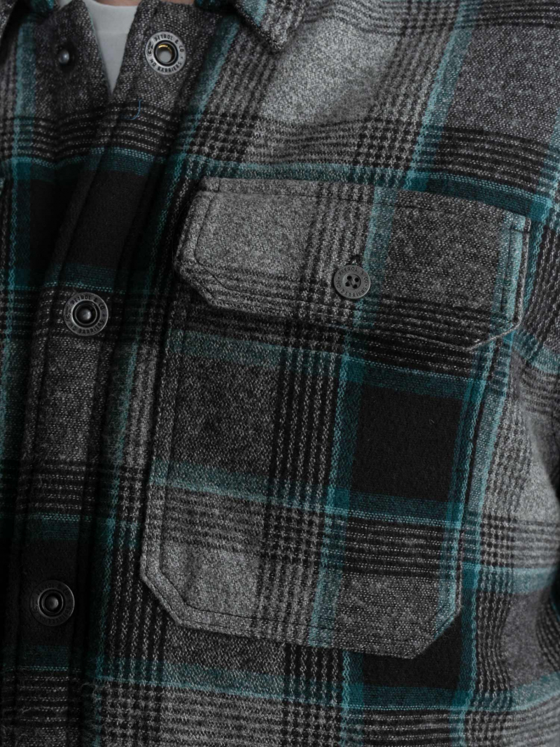Jaqueta tipus sobrecamisa d'home Petrol Industries, model SIL408/9091, de quadres gris - 3 - La Casa Dels Pantalons