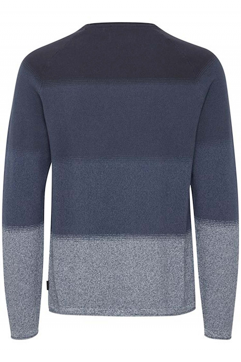 Jersei d'home de coll rodó Blend, model 20716147/194024, blau amb franges de colors - 3 - La Casa Dels Pantalons