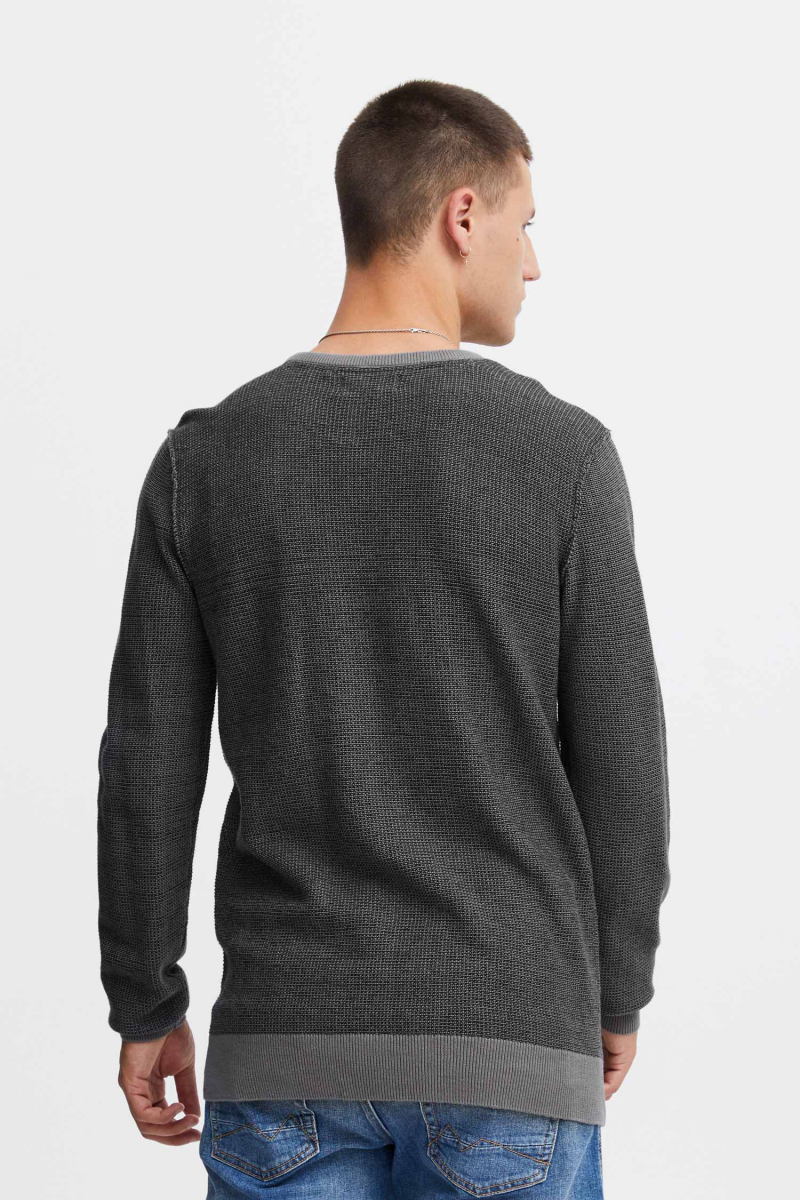 Jersey de cuello redondo Blend, modelo 20715859/194007, gris oscuro - 2 - La Casa Dels Pantalons