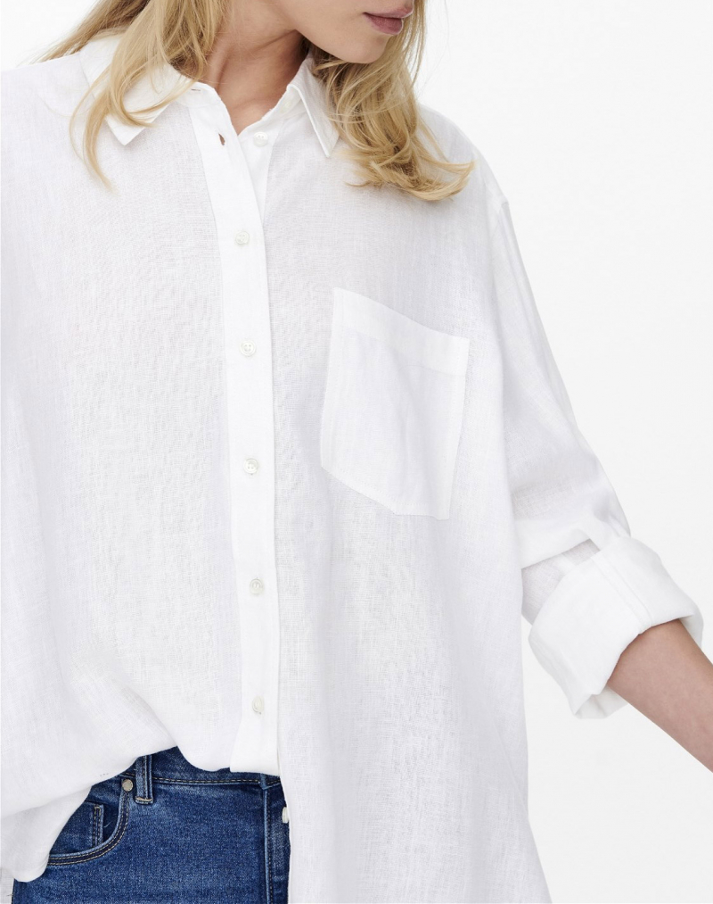 Camisa de dona de m/ll Only Tokyo, model 15259585, blanca - 3 - La Casa Dels Pantalons