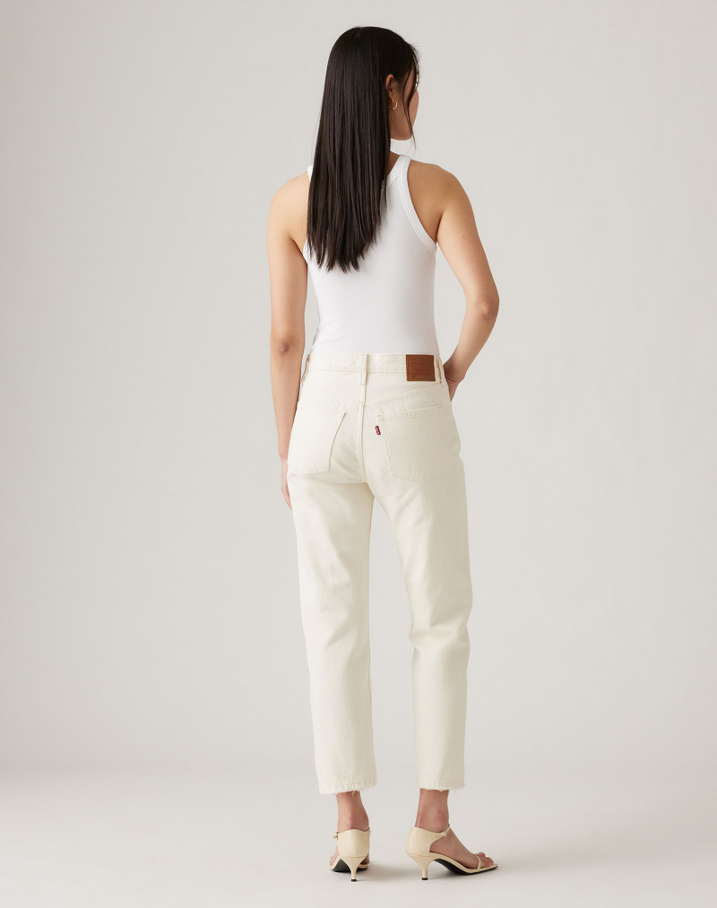 Pantalones vaqueros de mujer Levi's 501 woman cropped, modelo 36200-0319, blancos - 2 - La Casa Dels Pantalons