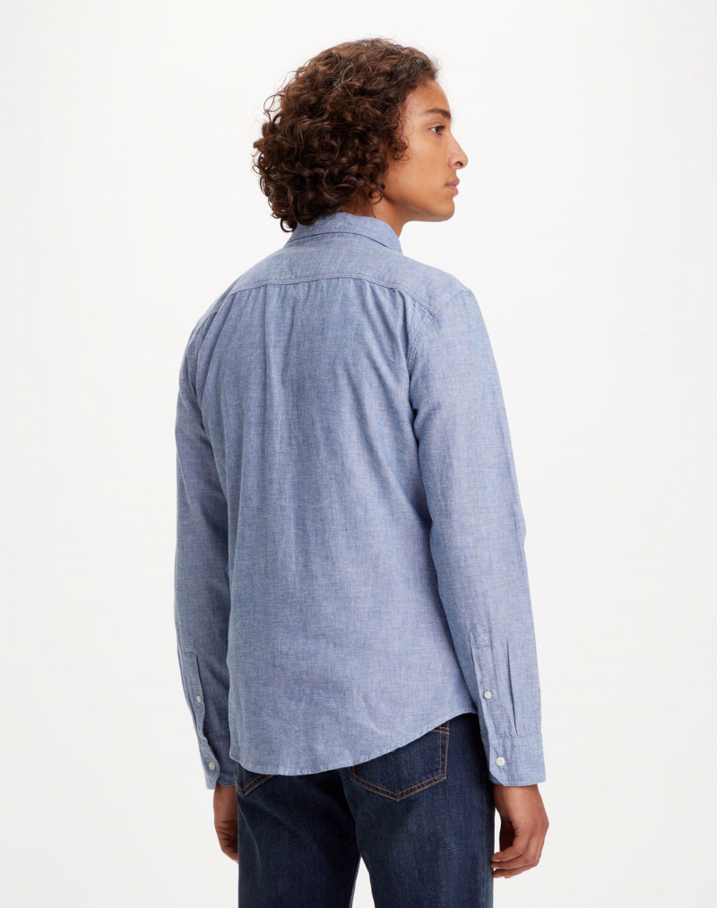 Camisa de hombre de m/l Levi's®, modelo 86625-0017, azul - 3 - La Casa Dels Pantalons