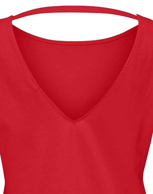 Camiseta de mujer de m/c Only May, modelo 15286933, roja - 3 - La Casa Dels Pantalons